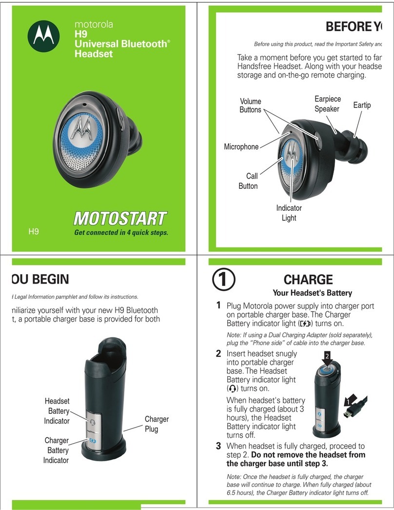Motorola H9 User manual
