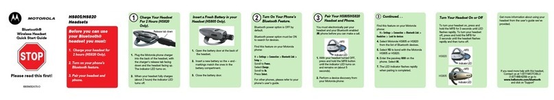 Motorola HS805 User manual