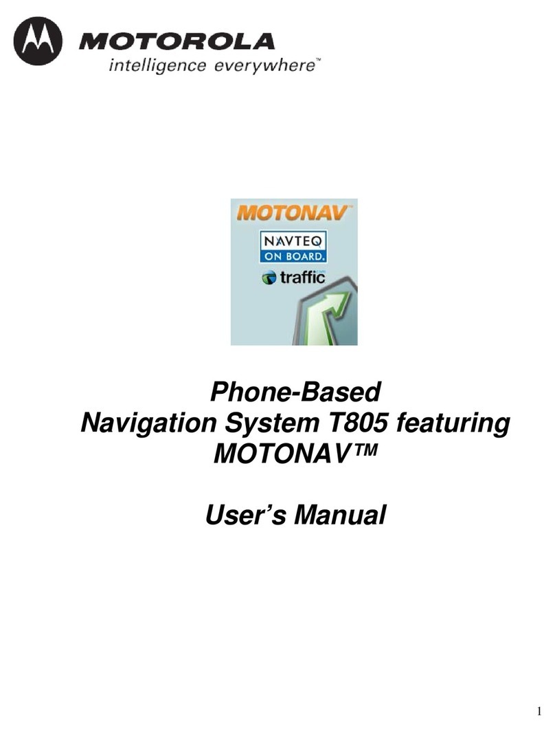 Motorola MOTONAV T805 User manual
