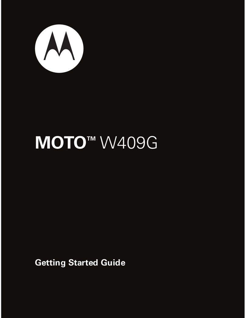 Motorola MOTO W409G User manual
