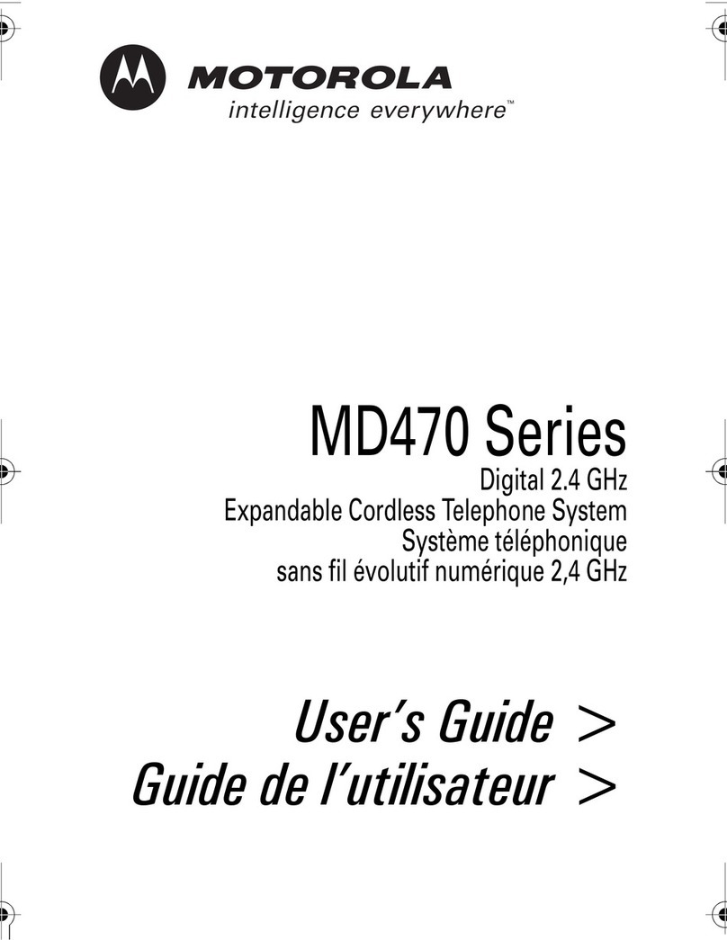 Motorola MD471 - 2.4 GHz Digital Expandable Cordless... User manual
