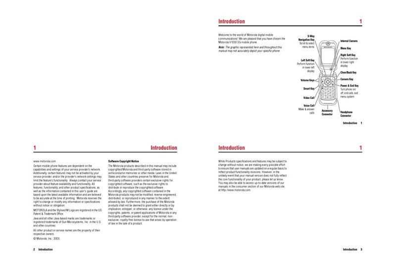 Motorola V1050 User manual Motorola V1050 User manual