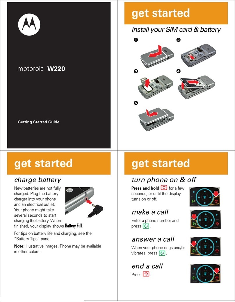 Motorola W220 User manual