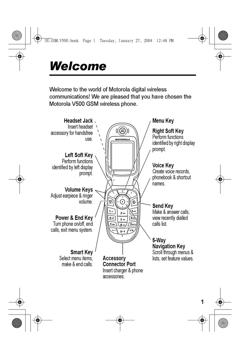 Motorola V500 - Cell Phone 5 MB User manual