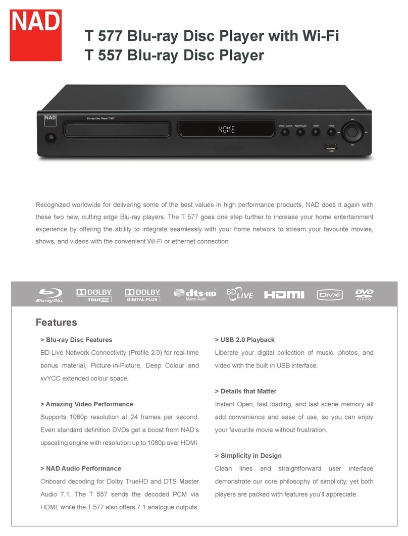 NAD T557 Specifications