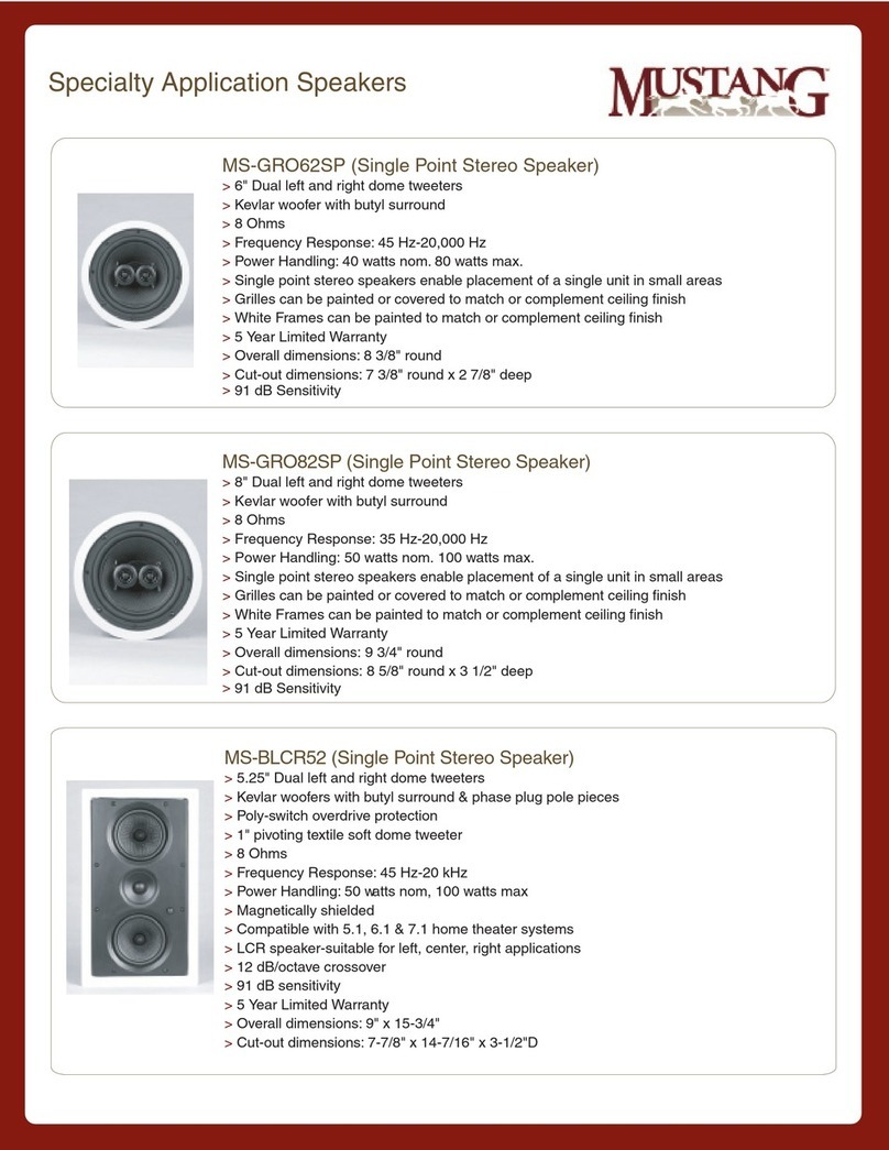 Mustang MS-BLCR52 User manual