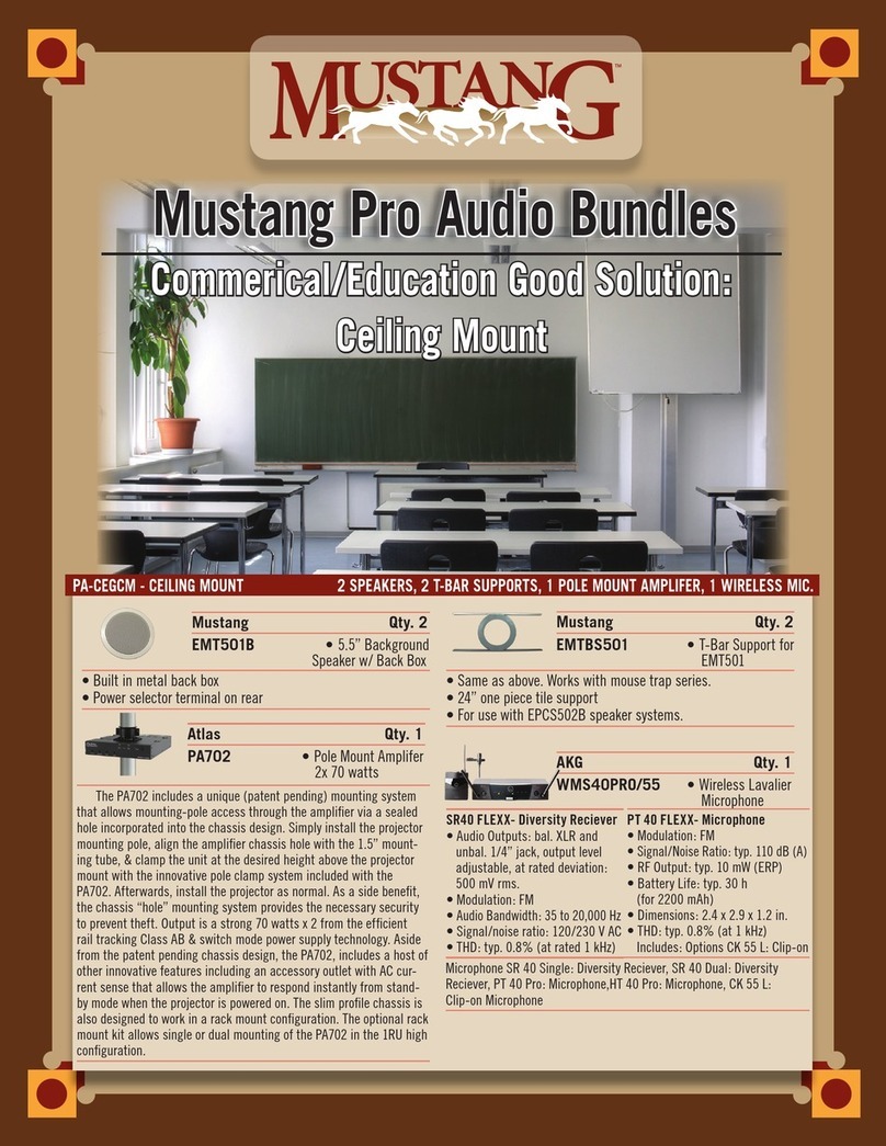 Mustang EMT501B Specifications