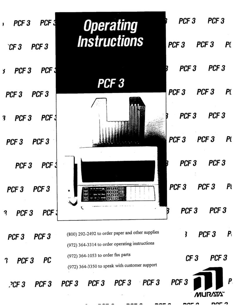 Murata PCF3 operating instructions