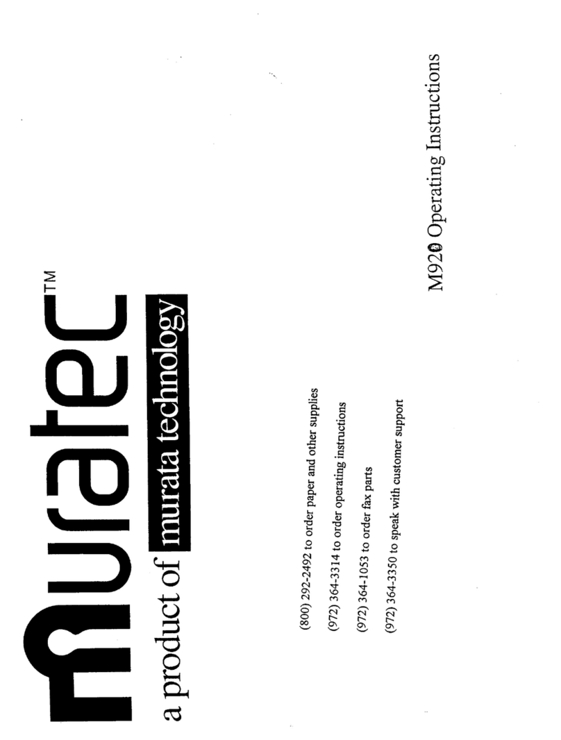 Muratec M-920 User manual