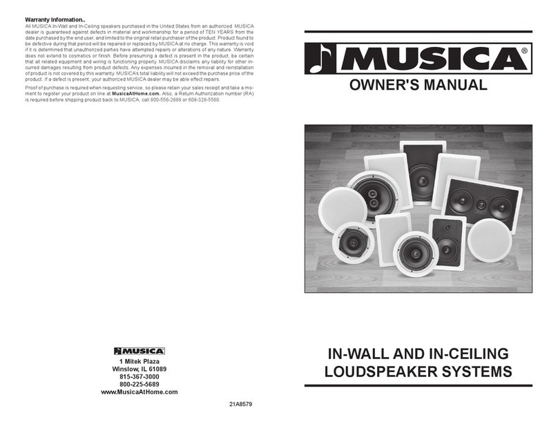 Musica M2525LCR owner's manual
