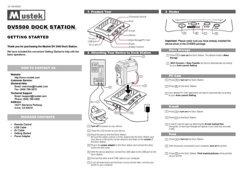 Mustek DV DV 5500 Getting started guide
