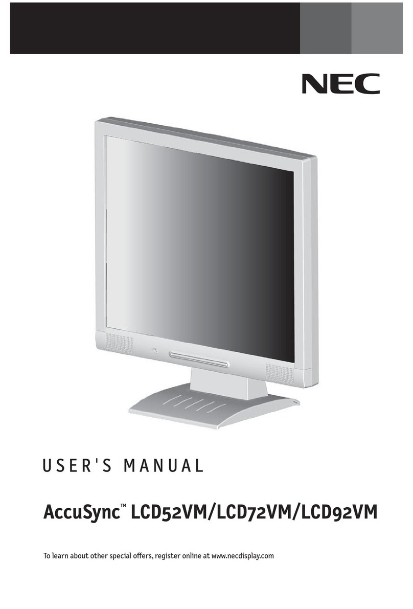 NEC LCD52VM - AccuSync - 15" LCD Monitor User manual