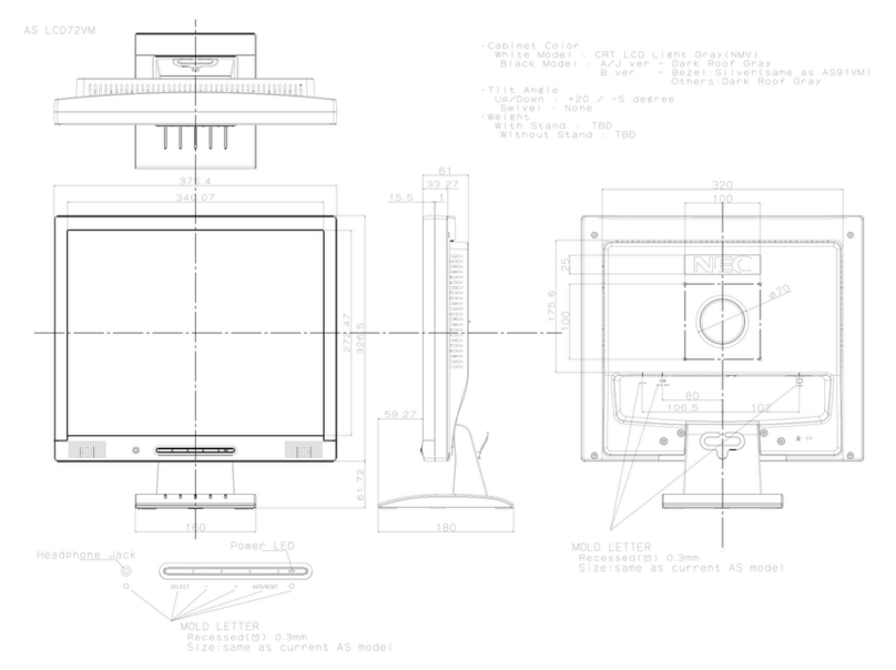 NEC AccuSync LCD72VM User manual NEC AccuSync LCD72VM User manual