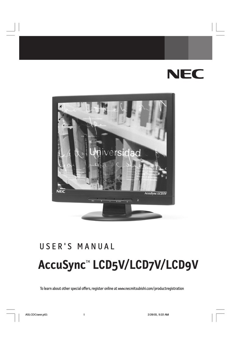 NEC AccuSync LCD5V User manual
