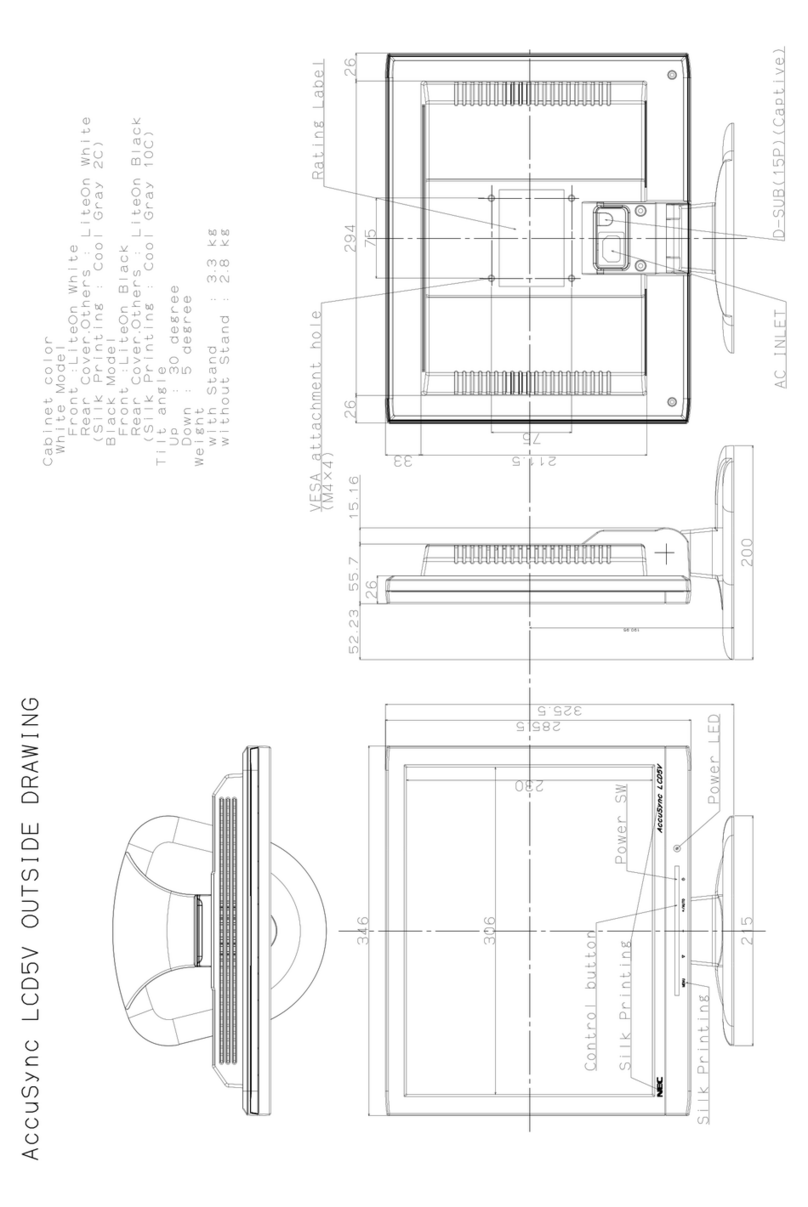 NEC AccuSync LCD5V User manual