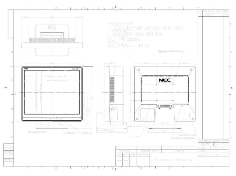 NEC LCD71V - AccuSync TFT LCD Flat Panel Monitor User guide
