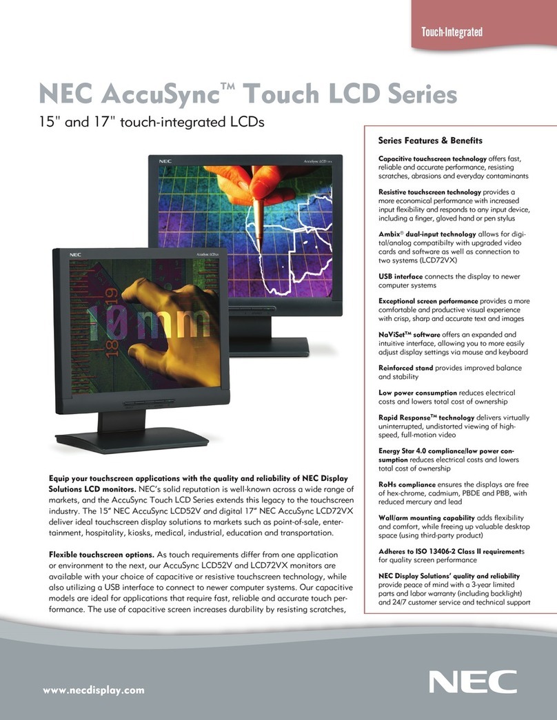 NEC AccuSync LCD72VX User manual