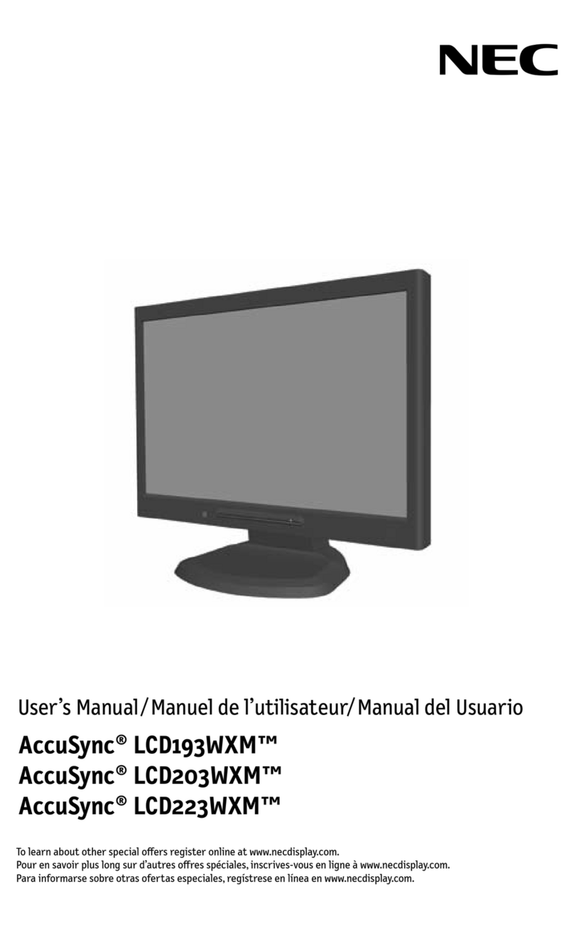 NEC AccuSync LCD193WXM User manual