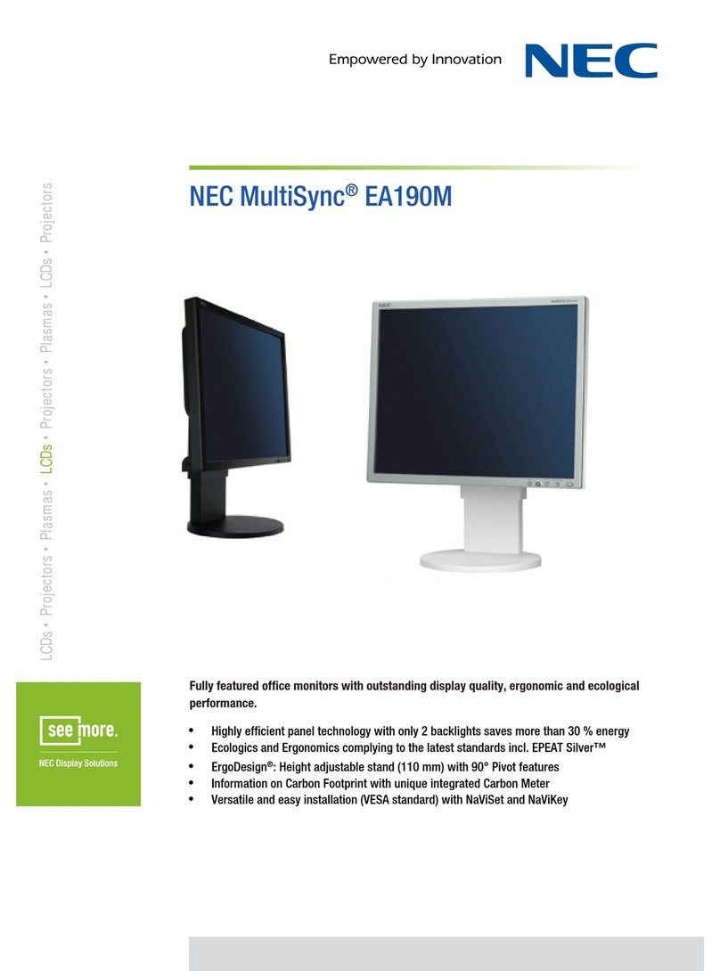 NEC MultiSync EA190M User manual
