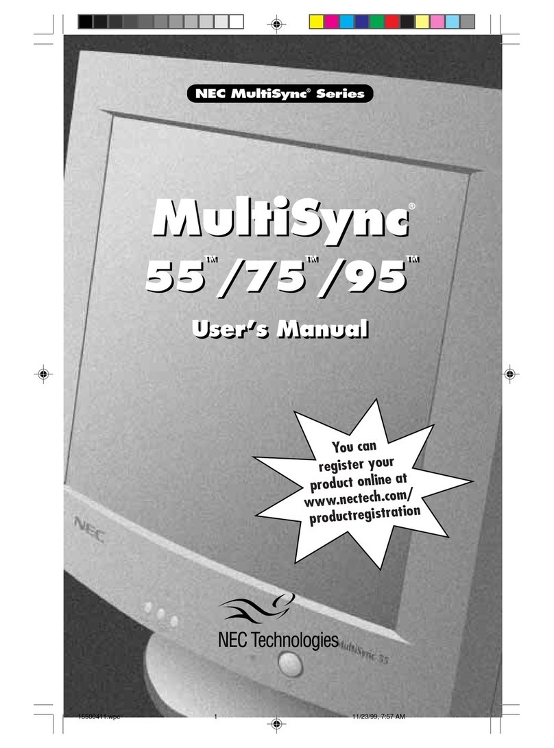 NEC MultiSync 55 User manual