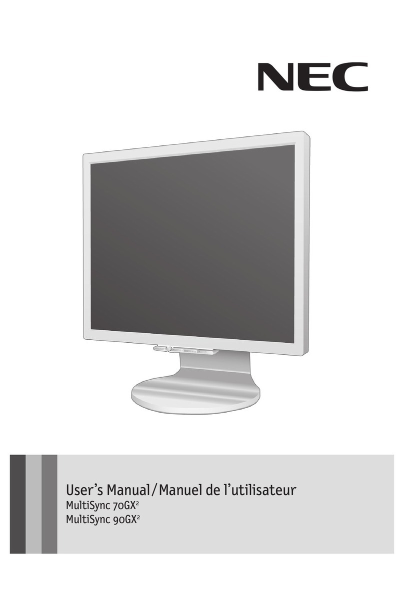 NEC 70GX2 - MultiSync - 17" LCD Monitor User manual