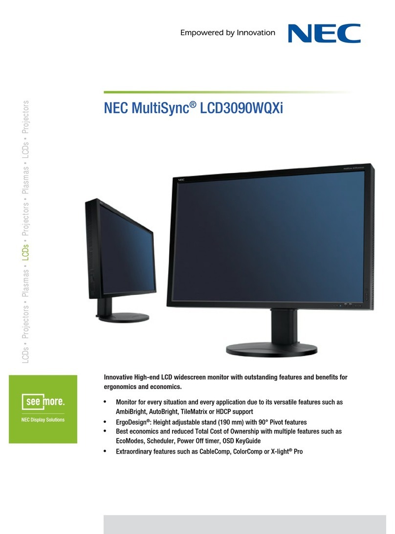 NEC MultiSync LCD3090WQXi User manual