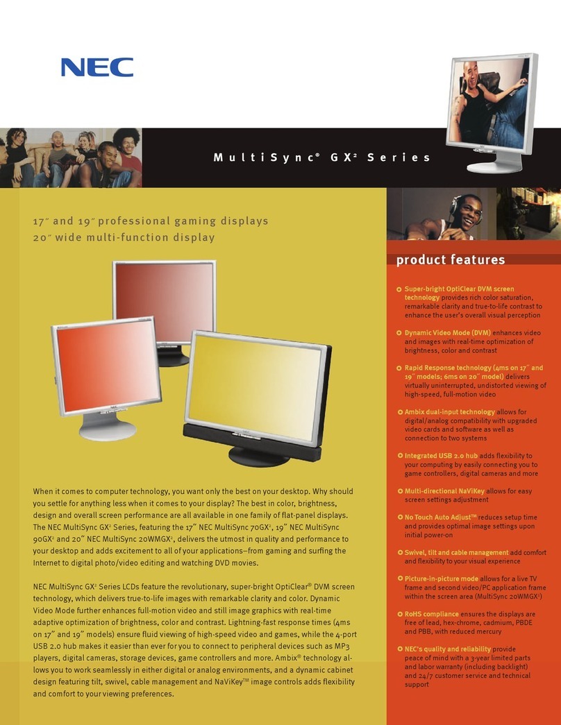 NEC MultiSync 1740CX User manual