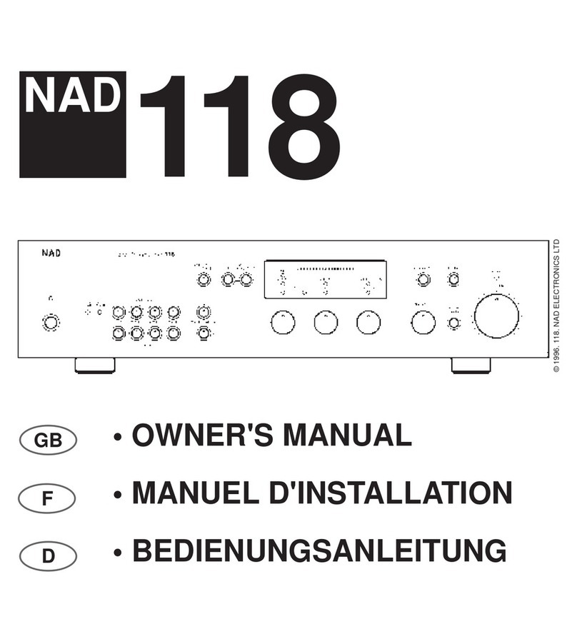 NAD 118 owner's manual