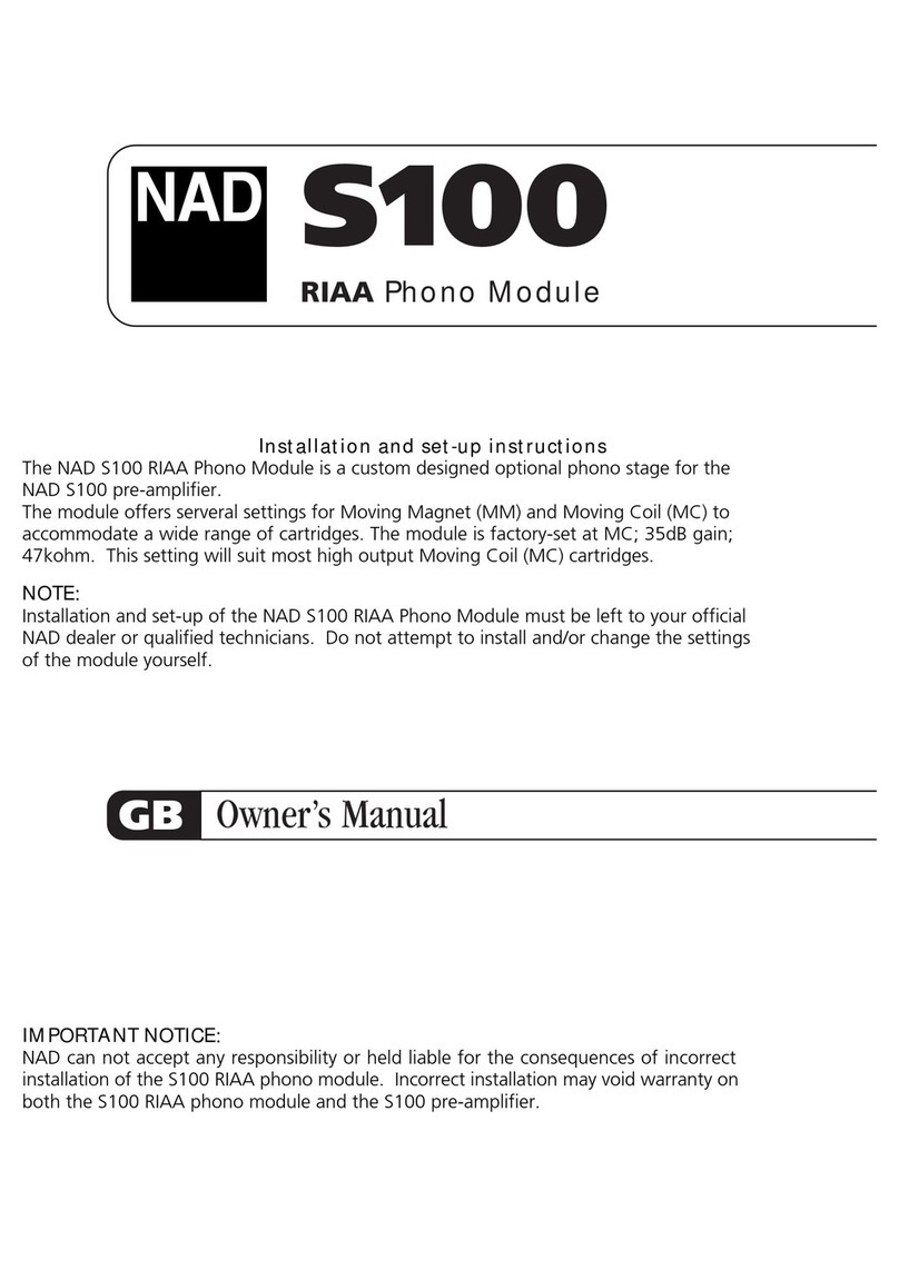 NAD S100 Manual