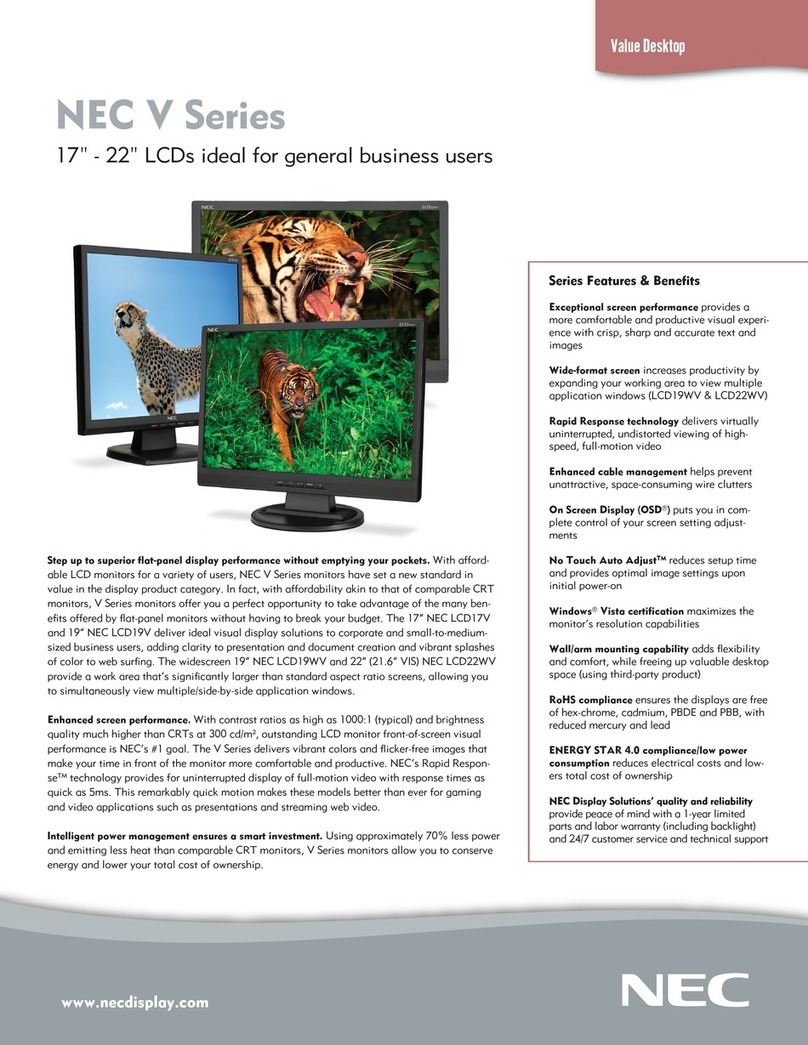 NEC AccuSync LCD19V User manual