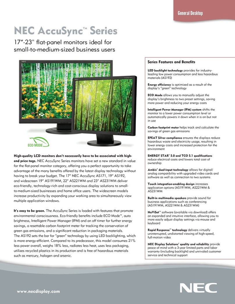 NEC AccuSync AS192 User manual