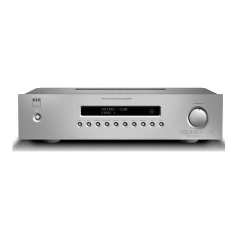 NAD Surround Sound Preamp Processor S 170i User manual