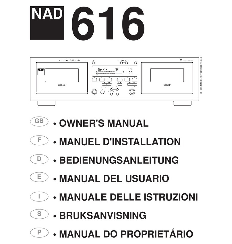 NAD 616 User manual