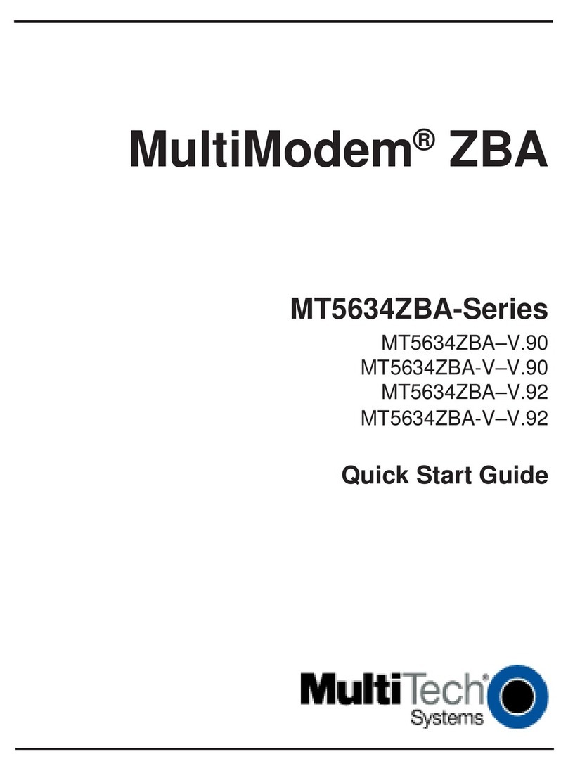 MultiModem MT5634ZBA quick start guide