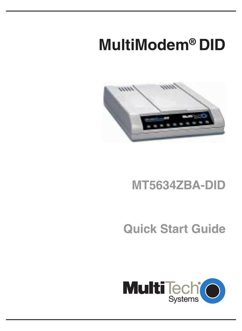 Multitech MultiModem DID MT5634ZBA-DID User manual