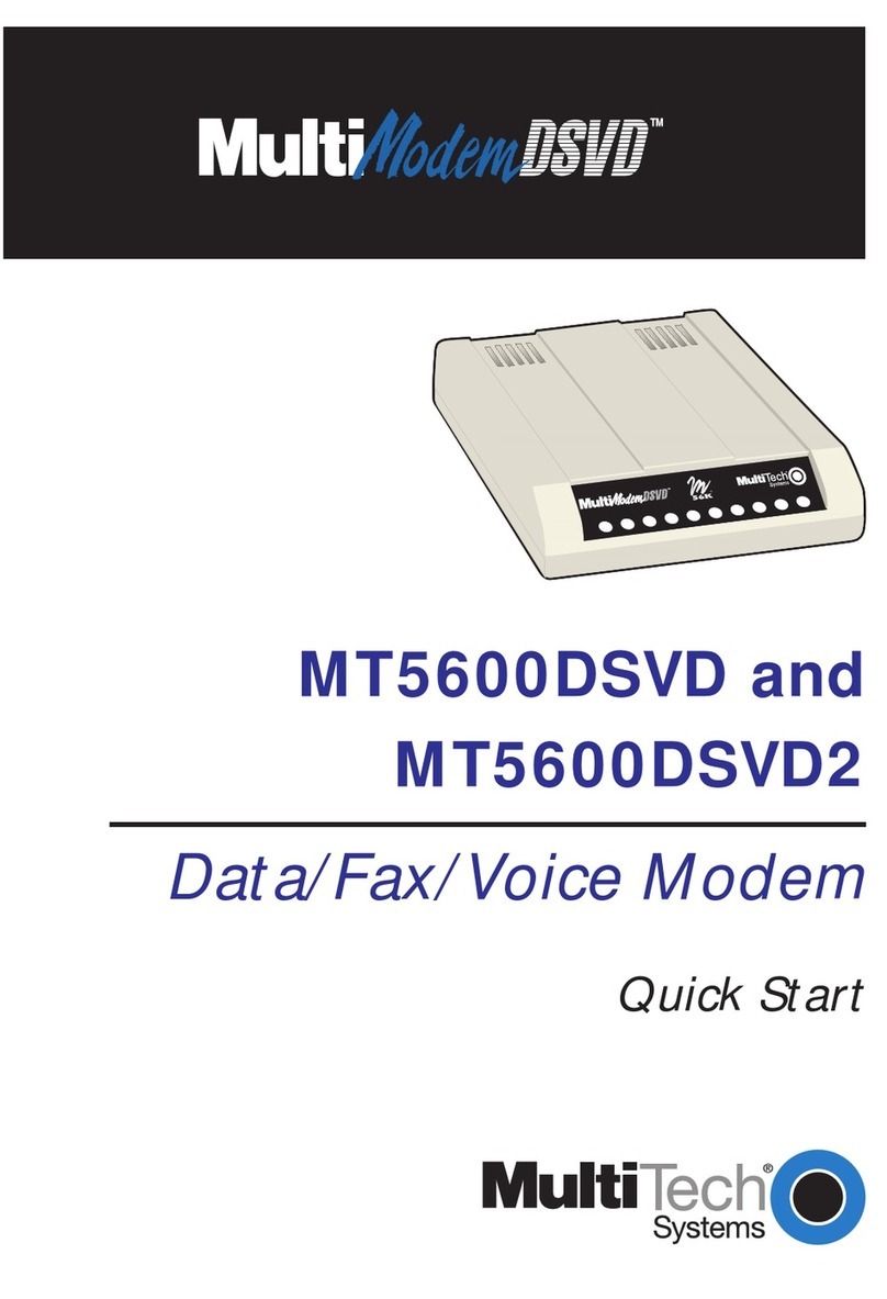 Multitech MultiModem MT5600DSDV2 User manual
