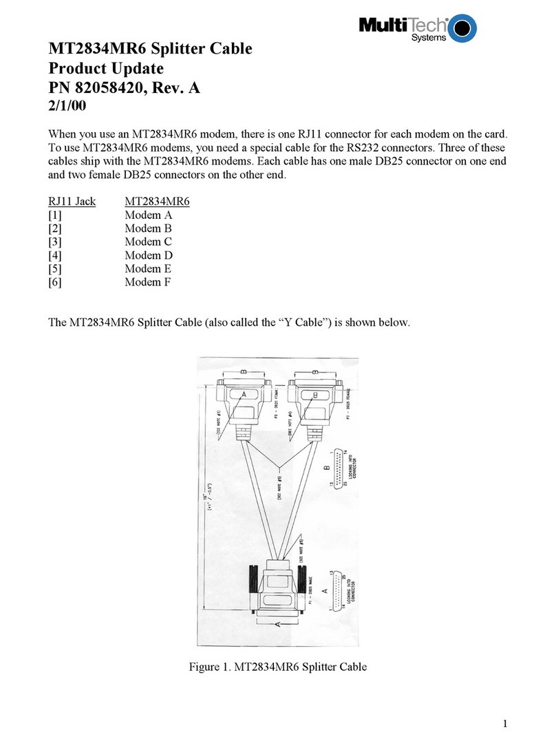 Multitech MultiModem MT2834MR6 Technical manual
