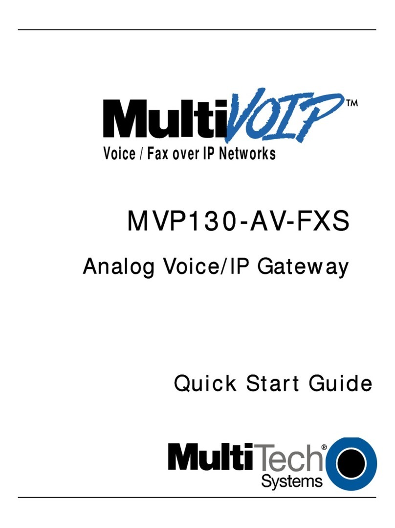 Multitech MultiVOIP MVP130-AV-FXS quick start guide