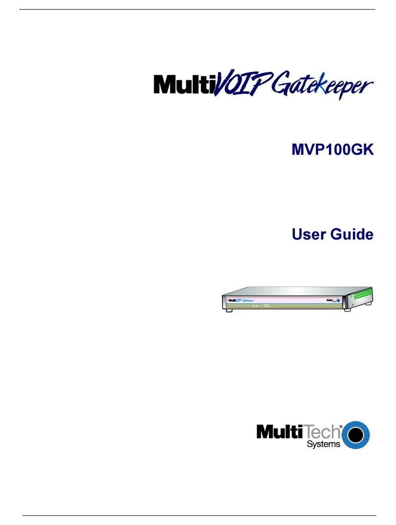 Multitech MultiVOIP MVP100GK Gatekeeper User manual