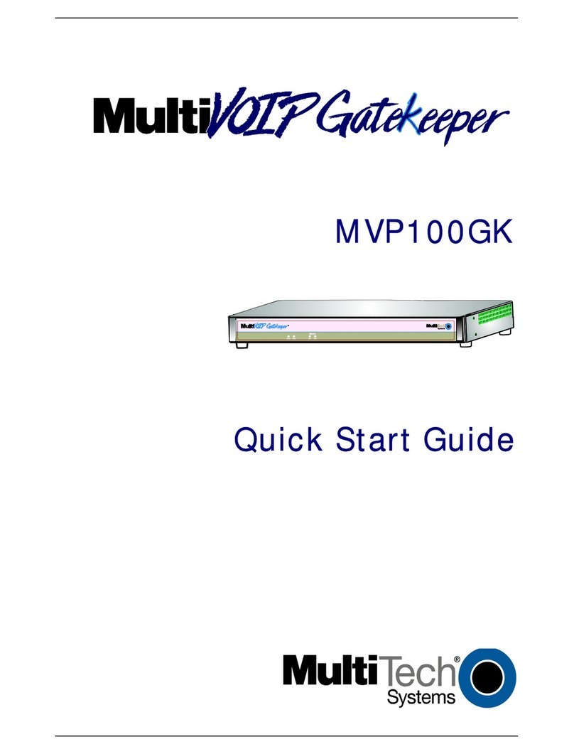 Multitech MultiVOIP MVP100GK Gatekeeper User manual