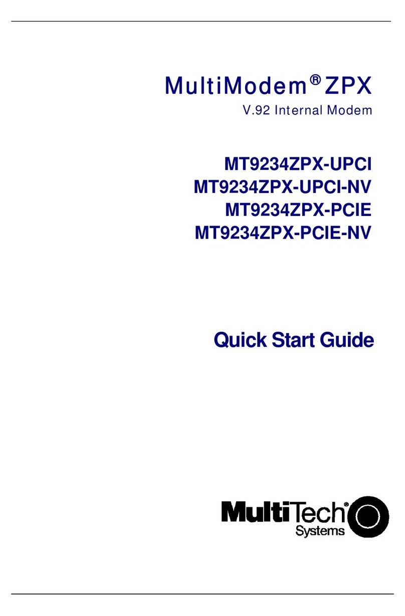 Multitech MultiModem MT9234ZPX-PCIE User manual