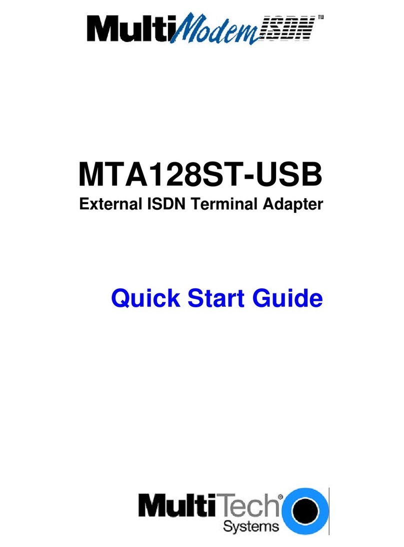 Multitech MultiModemISDN MTA128ST-USB User manual