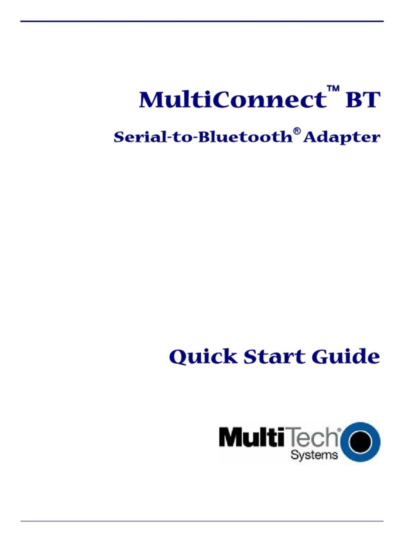 Multitech MultiConnect BT MTS2BTA quick start guide