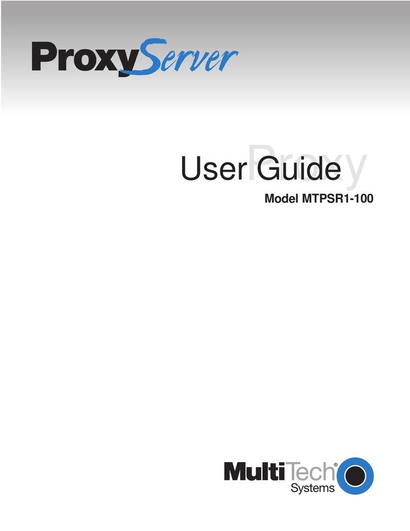 Multitech ProxyServer MTPSR1-100 User manual Multitech ProxyServer MTPSR1-100 User manual