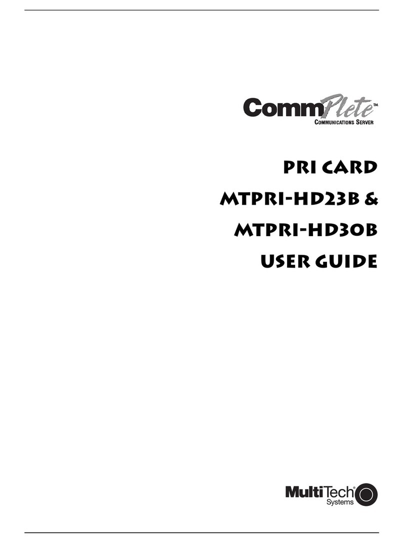 Multitech CommPlete MTPRI-HD23B User manual