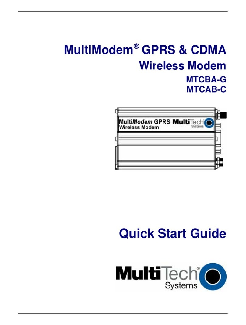 Multitech Multimodem MTCBA-G-F1 User manual