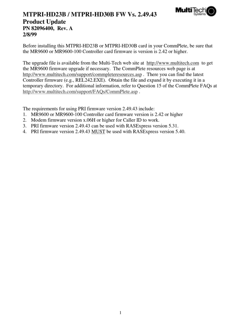 Multitech CommPlete MTPRI-HD23B Manual