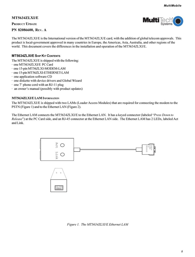 Multitech MT5634ZLXI/E Technical manual