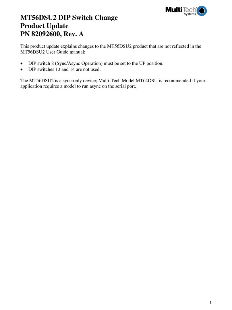 Multitech MT56DSU2 Operator's manual