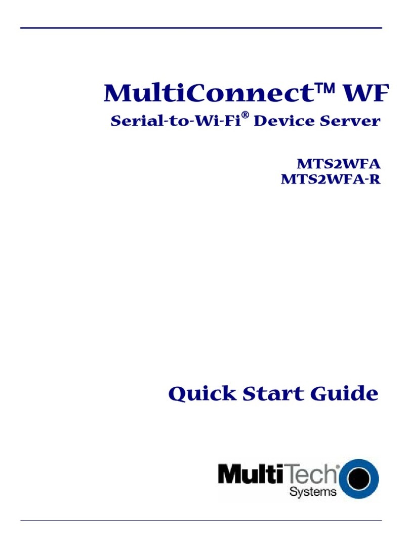 Multitech MultiConnect WF MTS2WFA User manual Multitech MultiConnect WF MTS2WFA User manual
